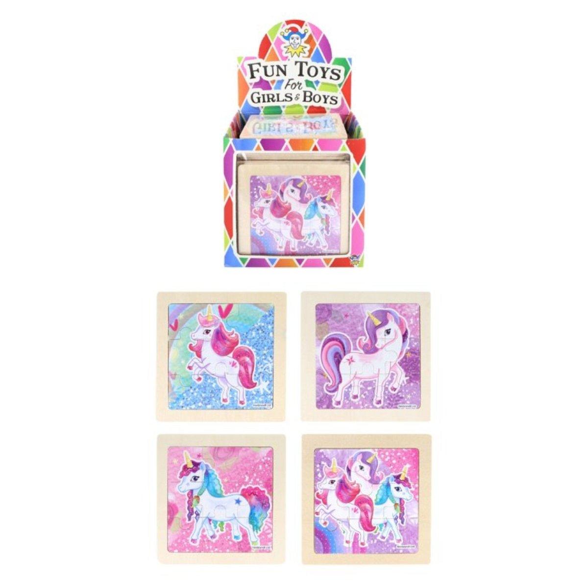 Wooden Unicorn Mini Jigsaw Puzzle (11cm) - PoundToys